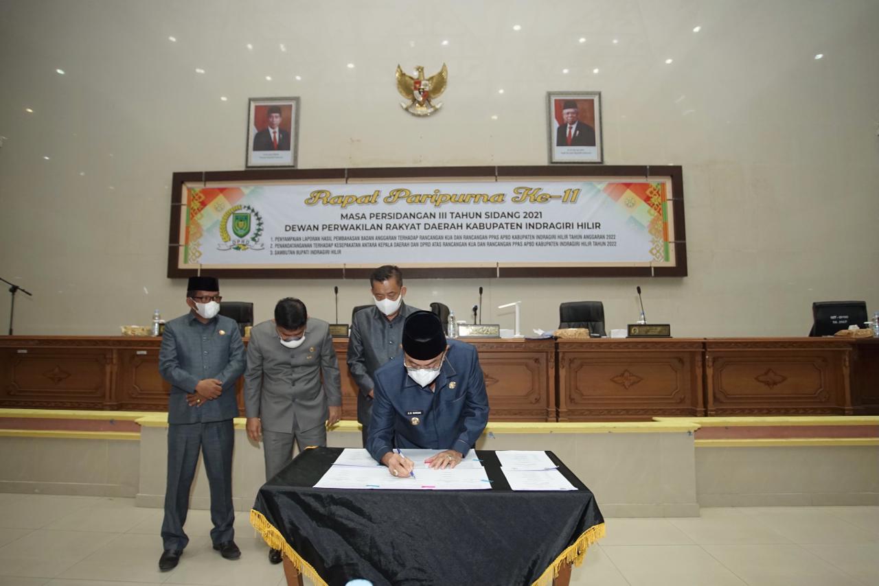 Dihadiri Bupati, DPRD Inhil Gelar Rapat Paripurna ke-11 Masa Persidangan III Tahun 2021