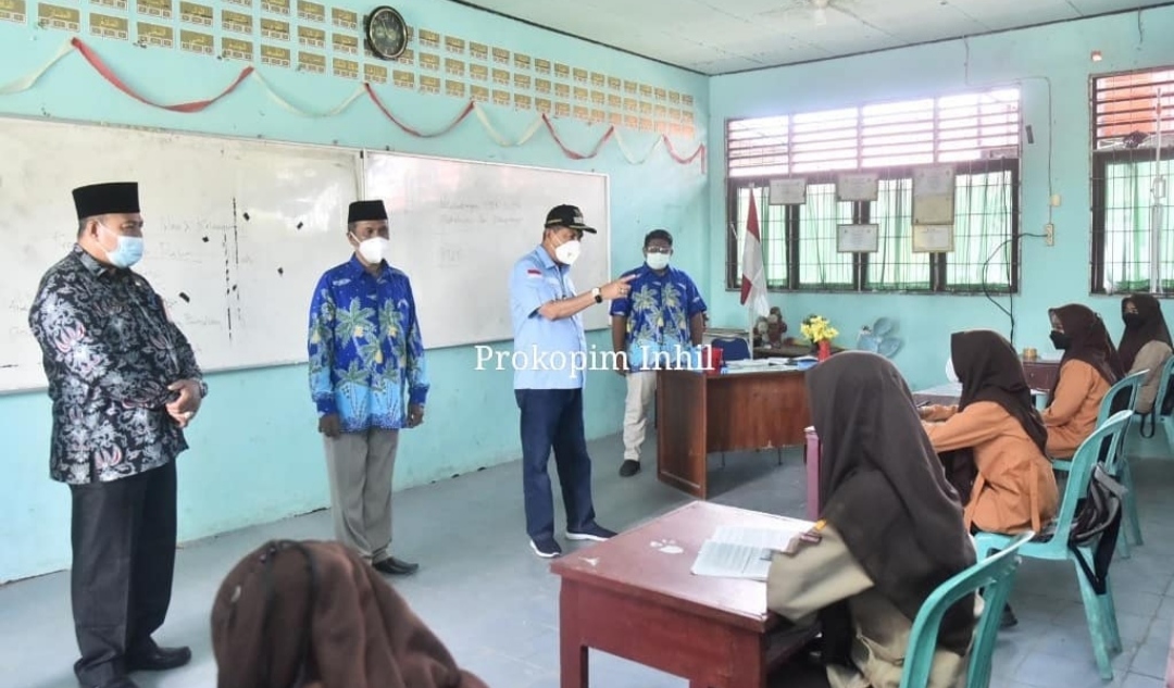 Wabup Inhil Pantau Pelaksanaan Sosialisasi PTM di Kota Tembilahan