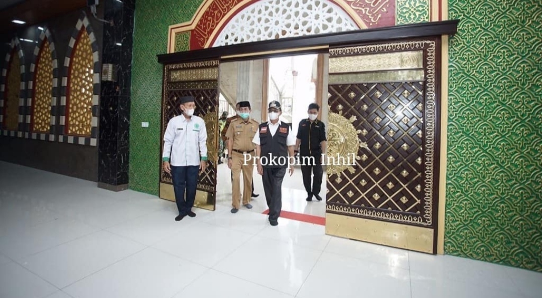 Hidupkan Syiar Islam, Bupati HM Wardan Tinjau Renovasi Masjid Jami Pulau Kijang
