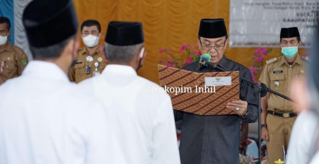 Bupati Inhil Resmikan Anggota BPD Reteh Masa Bakti 2021-2027