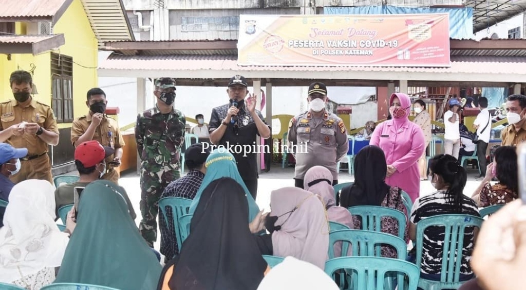 Tinjau Vaksinasi dan Fasilitas Kesehatan, Wabup Inhil Kunker ke Kateman