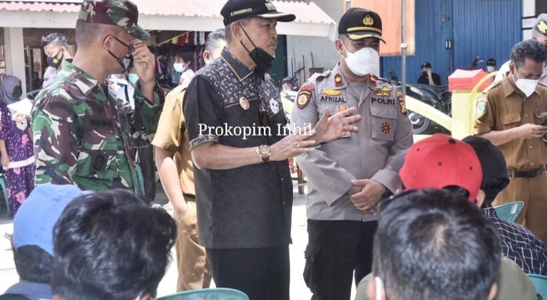 Tinjau Vaksinasi dan Fasilitas Kesehatan, Wabup Inhil Kunker ke Kateman