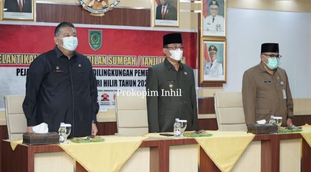 HM Wardan Lantik Pejabat Administrator di Lingkungan Pemkab Inhil