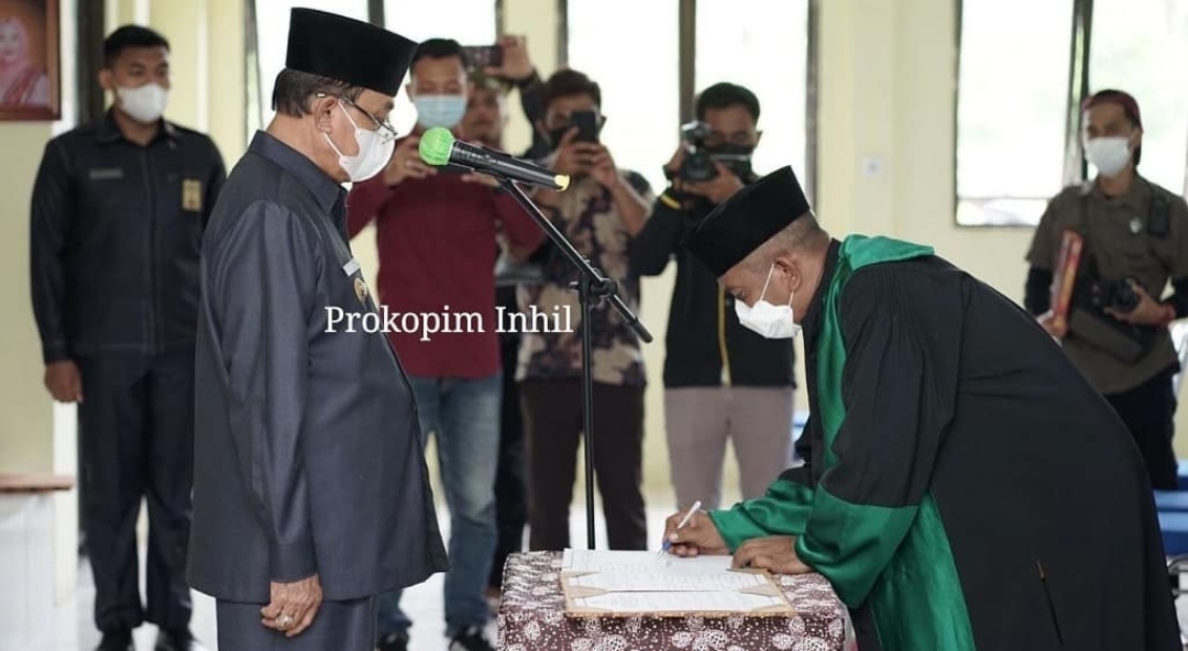 Bupati Inhil Lantik Ketua dan Anggota Serta Resmikan BPD Sekecamatan Concong