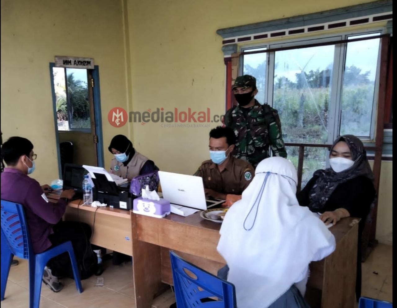 Dinkes Inhil Melalui UPT Puskesmas Sungai Piring Terus Gencarkan Vaksinasi Pelajar