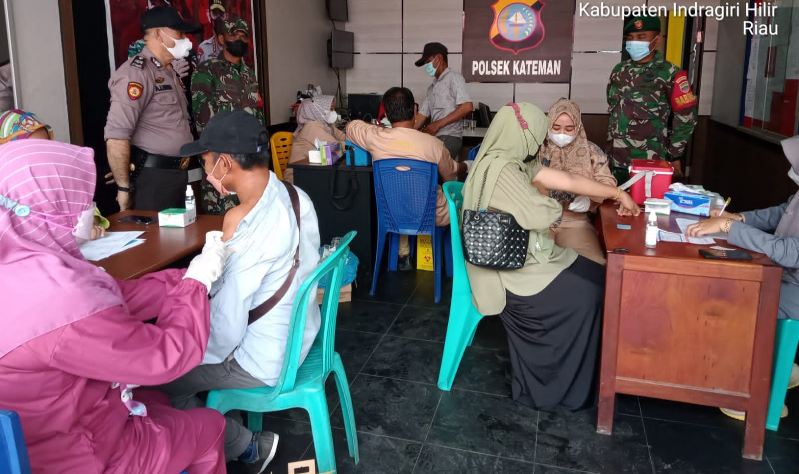 UPT Puskesmas Sungai Guntung Taja Vaksinasi Covid-19