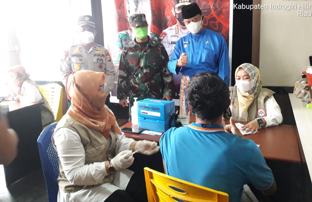 UPT Puskesmas Sungai Guntung Taja Vaksinasi Covid-19