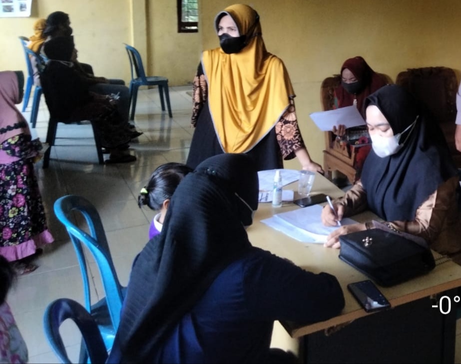 Warga Sungai Dusun Ikuti Vaksinasi Covid-19 Tajaan UPT Puskesmas Sungai Piring