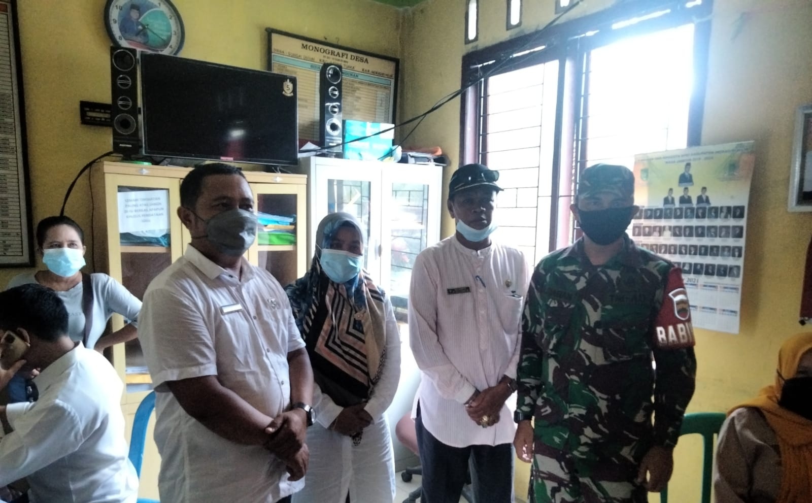 Warga Sungai Dusun Ikuti Vaksinasi Covid-19 Tajaan UPT Puskesmas Sungai Piring