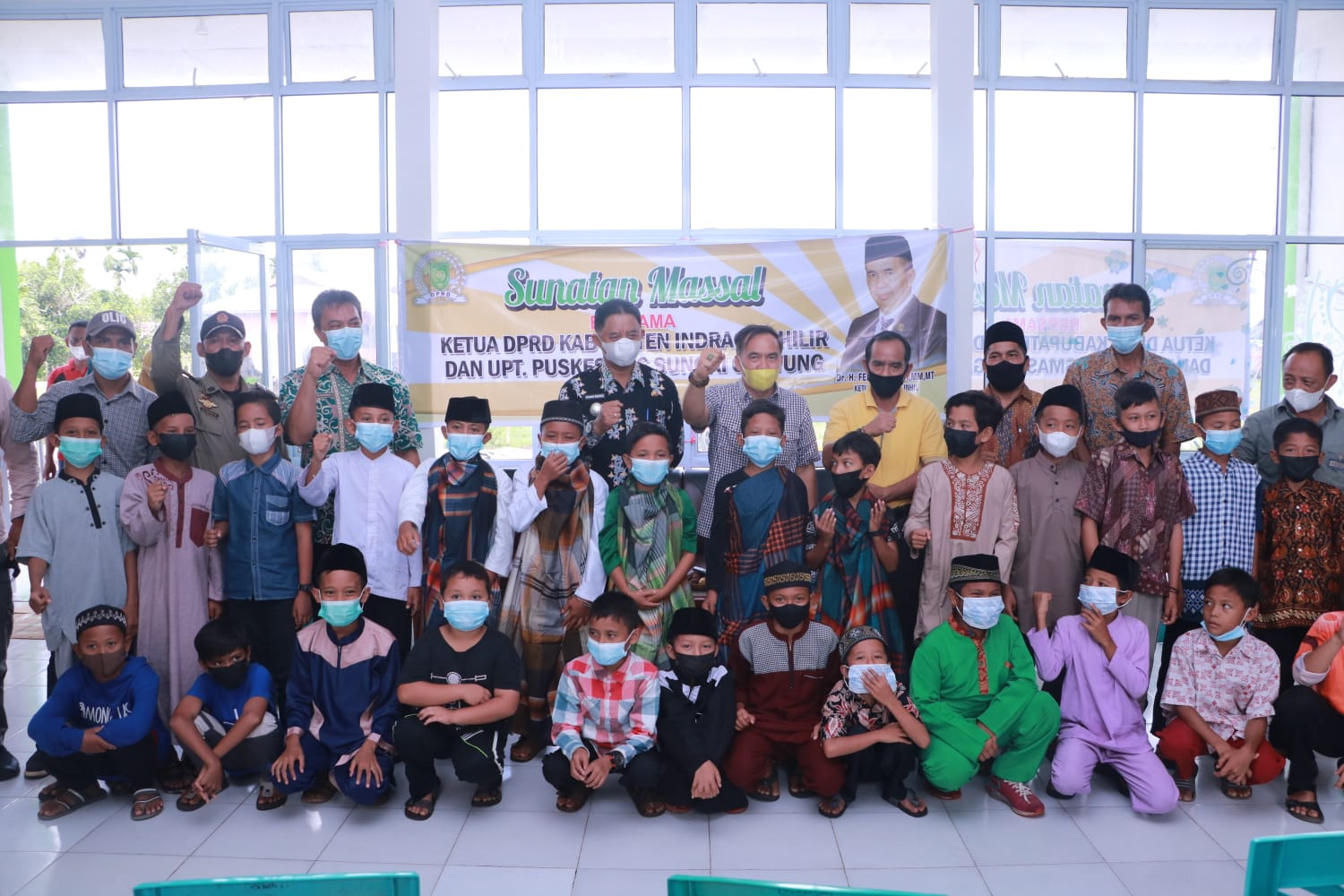 UPT Puskesmas Sungai Guntung Taja Khitanan Massal Bagi Anak Sekecamatan Kateman