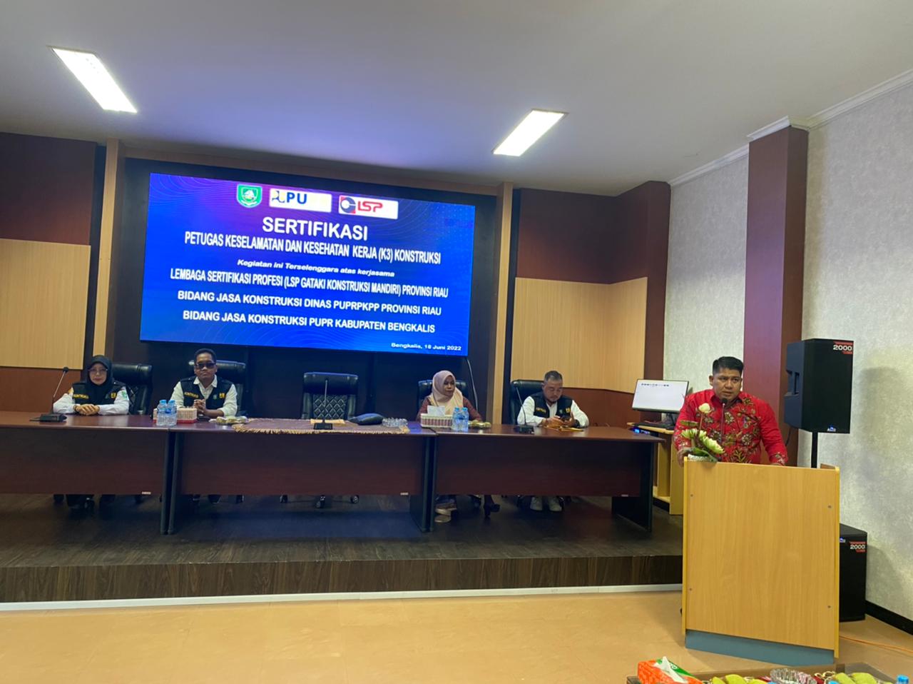 Dinas PUPR Bengkalis Gelar Pelatihan Sertifikasi Petugas K3 Kontruksi