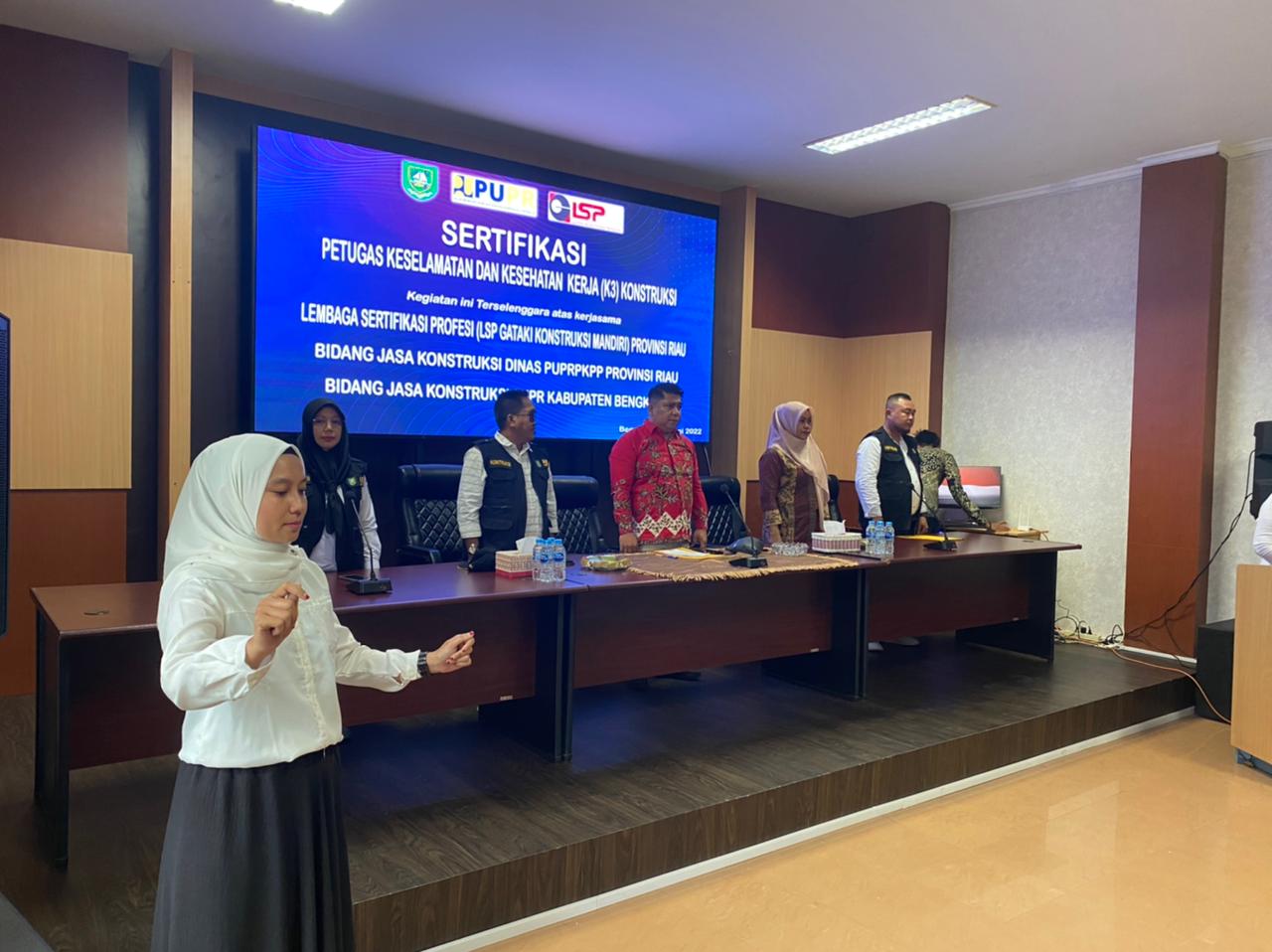 Dinas PUPR Bengkalis Gelar Pelatihan Sertifikasi Petugas K3 Kontruksi