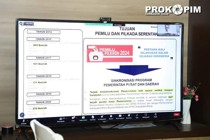 Pj Bupati Inhil Mengikuti Rakoor Penjabat Kepala Daerah