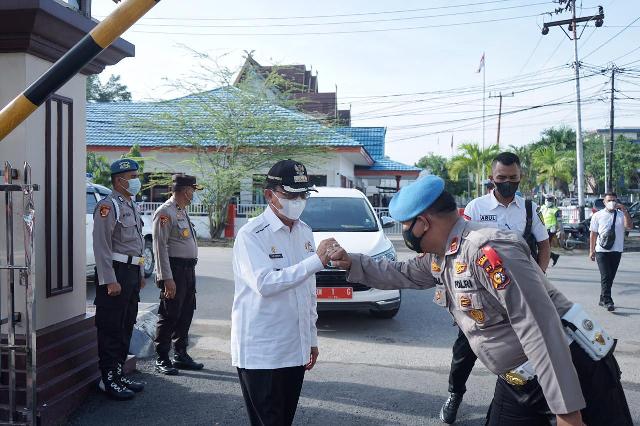 Bupati HM Wardan Pimpin Apel Gelar Pasukan Operasi Ketupat Lancang Kuning 2021