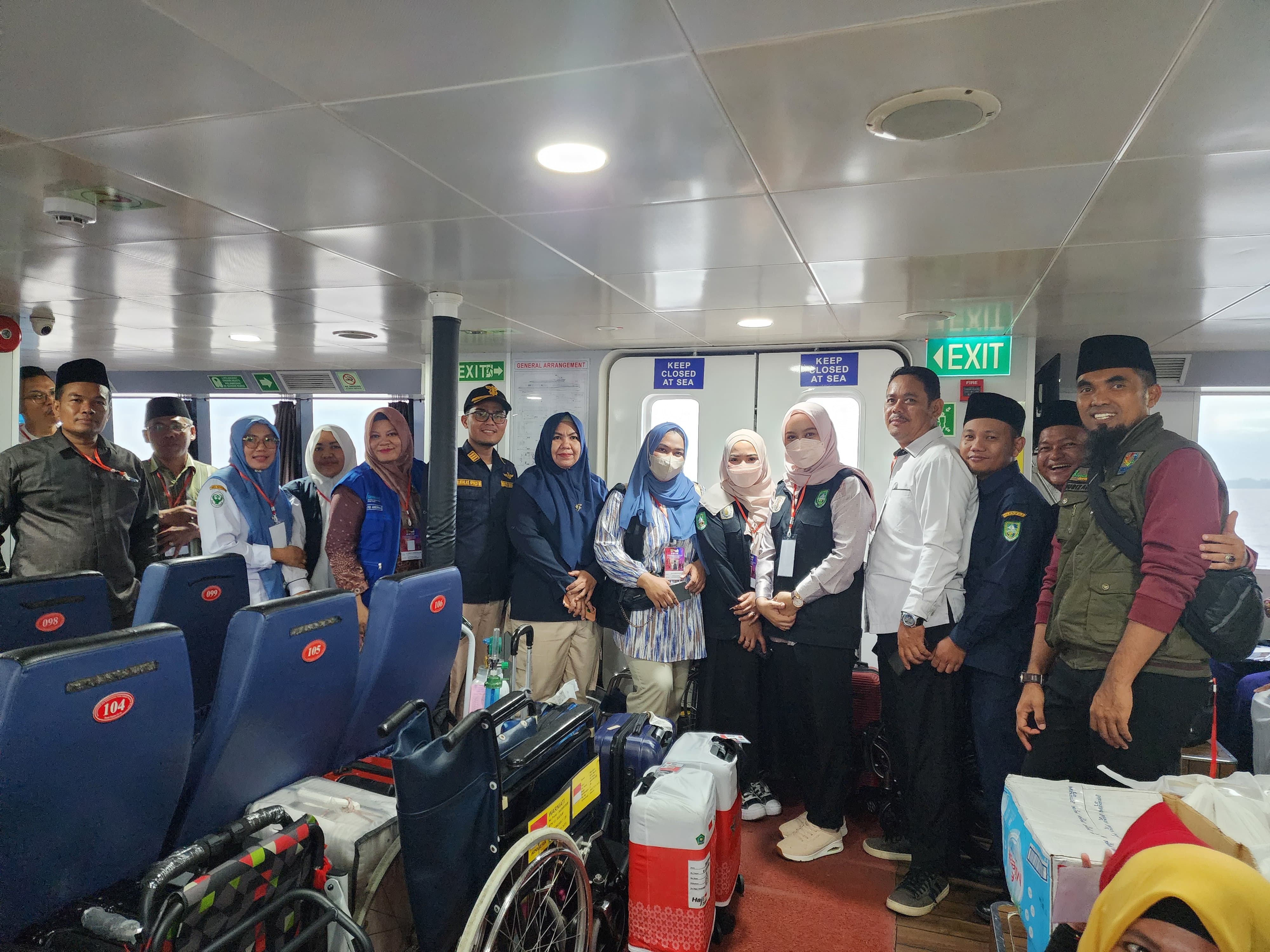 Dinas Kesehatan Bengkalis Mendampinggi Pengantaran JCH Menuju Embarkasi Haji Batam