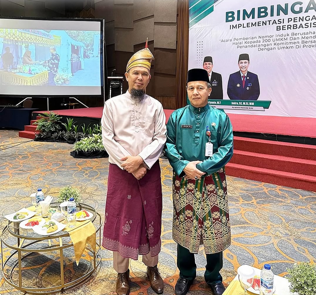 Kepala DPMPTSP Inhil Hadiri Pemberian NIB dan Fasilitasi Sertifikasi untuk 200 UMKM di Riau