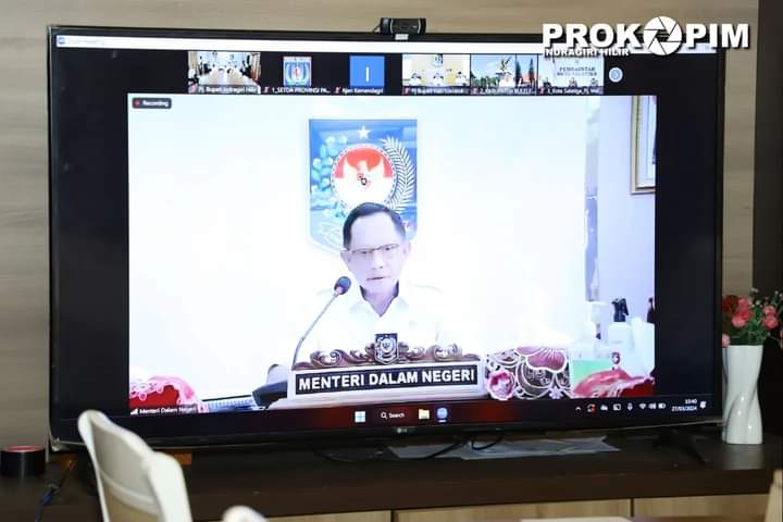 Pj Bupati Inhil Mengikuti Rakoor Penjabat Kepala Daerah