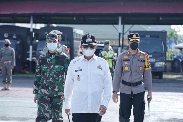 Bupati HM Wardan Pimpin Apel Gelar Pasukan Operasi Ketupat Lancang Kuning 2021