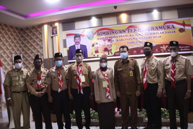 Hidupkan Kembali Ekstrakurikuler Kepramukaan, Disdik Inhil Taja Bimtek Pembina Pramuka 