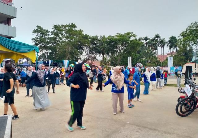 Peringati Hari Kesehatan Nasional ke-58, Dinkes Inhil Gelar Senam Sehat