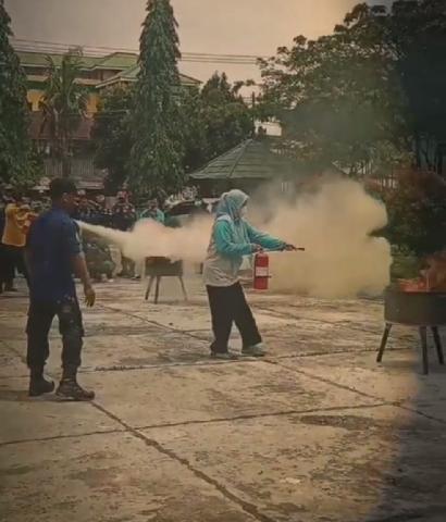 Antisipasi Sejak Dini, RSUD PH Tembilahan Ikuti Simulasi Penanggulangan Bencana Kebakaran