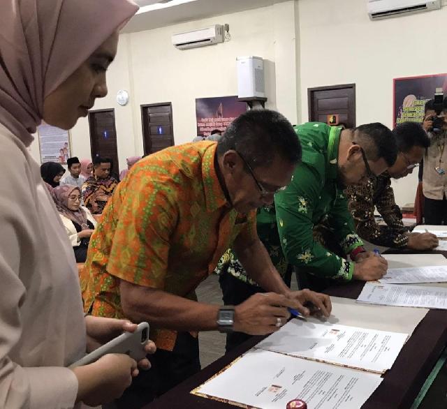 Diskopukm Inhil Lakukan Penandatanganan MOA Kerjasama dengan UNISI