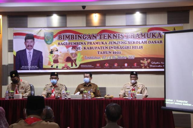 Hidupkan Kembali Ekstrakurikuler Kepramukaan, Disdik Inhil Taja Bimtek Pembina Pramuka 