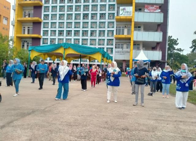 Peringati Hari Kesehatan Nasional ke-58, Dinkes Inhil Gelar Senam Sehat