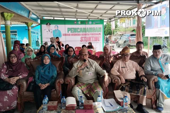 Kadiskes Inhil Ikuti Pencanangan Gerakan Intervensi Serentak Pencegahan Stunting di Posyandu Mangga