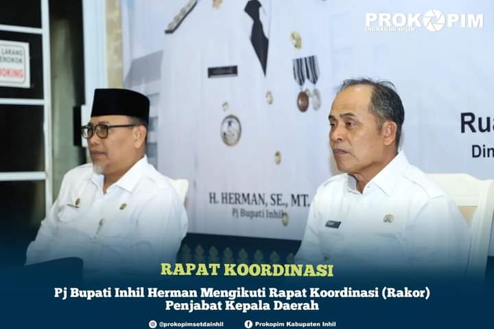 Pj Bupati Inhil Mengikuti Rakoor Penjabat Kepala Daerah