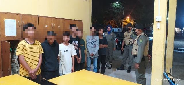 Satpol PP Inhil Amankan Para Remaja yang Melakukan Aksi Balap Liar