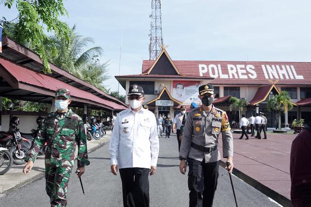 Bupati HM Wardan Pimpin Apel Gelar Pasukan Operasi Ketupat Lancang Kuning 2021