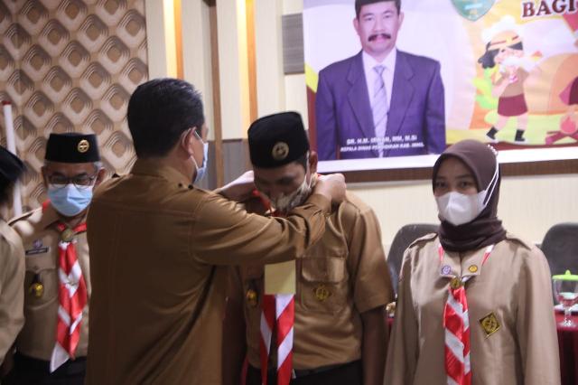 Hidupkan Kembali Ekstrakurikuler Kepramukaan, Disdik Inhil Taja Bimtek Pembina Pramuka 