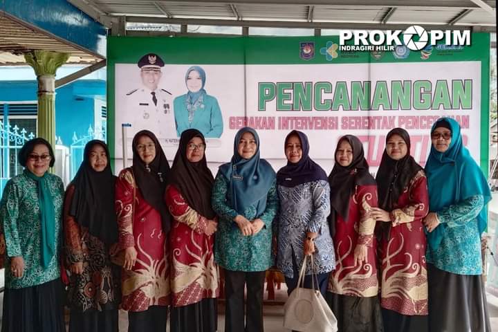 Kadiskes Inhil Ikuti Pencanangan Gerakan Intervensi Serentak Pencegahan Stunting di Posyandu Mangga