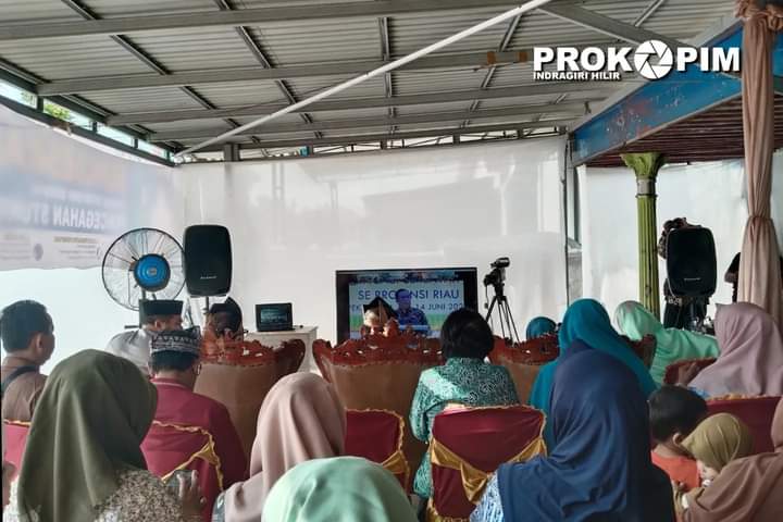 Kadiskes Inhil Ikuti Pencanangan Gerakan Intervensi Serentak Pencegahan Stunting di Posyandu Mangga